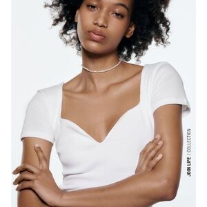 Zara White Women's Top
